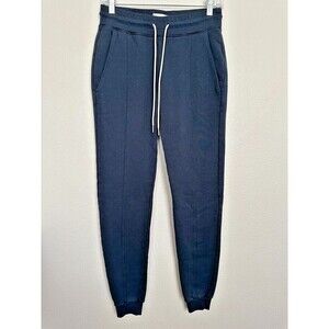 MATE Organic Terry Lined Sweatpant Jogger Tapered Blue Comfort Stretch Women XS